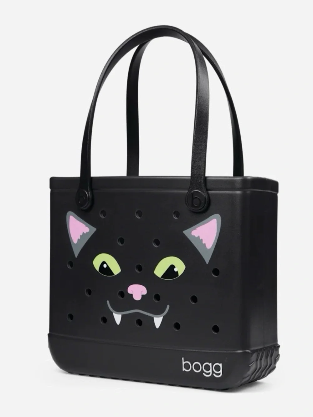 NWT Bogg Bag Black Cat’s Meow Medium Size Halloween Tote - Picture 1 of 4